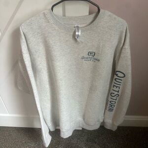 Quiet Storm Light Gray Crewneck Sweater for Men
